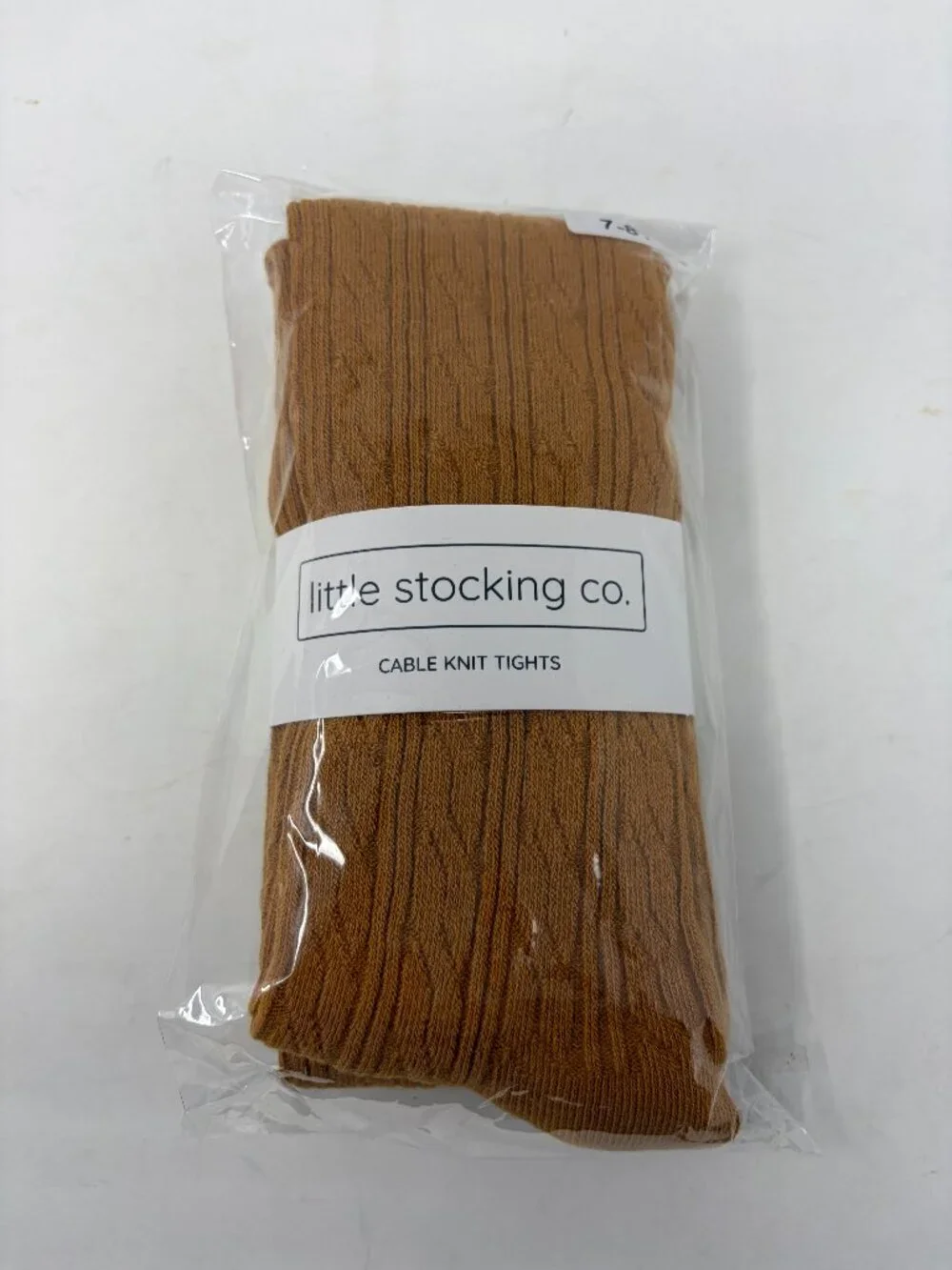 NWT Little Stocking Co. mustard yellow cableknit tights 7-8 girls